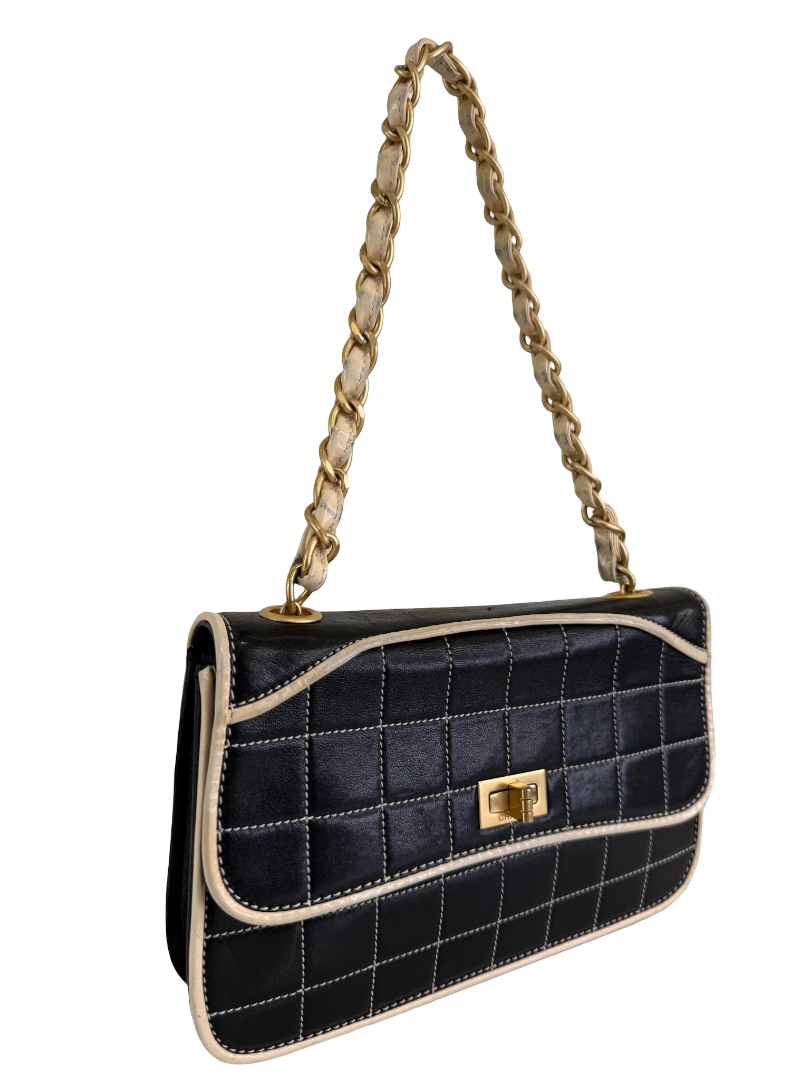 Chanel Chocolate Bar Mademoiselle Lambskin Flap Bag