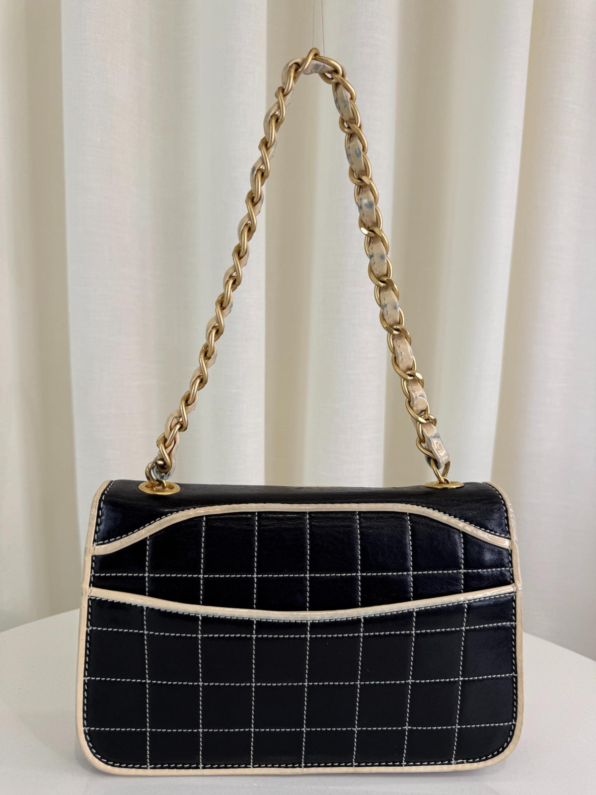 Chanel Chocolate Bar Mademoiselle Lambskin Flap Bag
