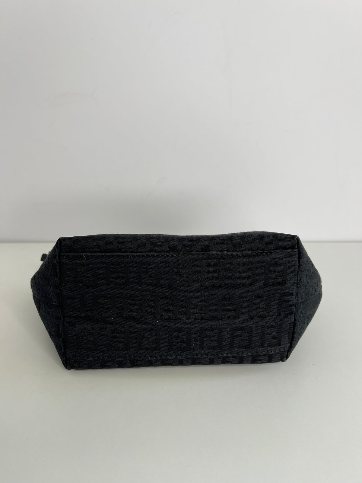 Fendi Superstar Black Zucchino Canvas Mini Tote Bag