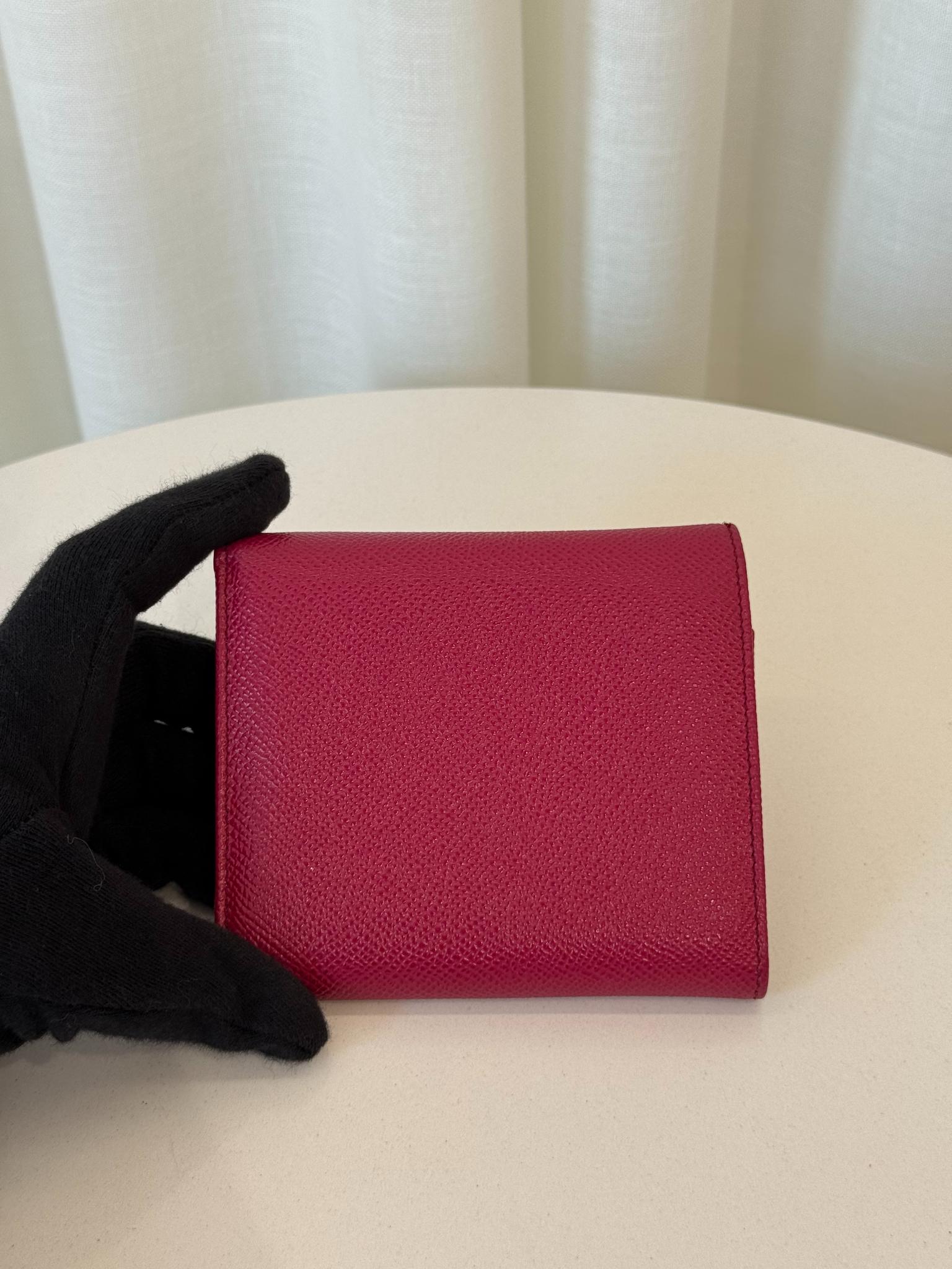 Dolce Gabbana Fuchsia Dauphine Leather Wallet