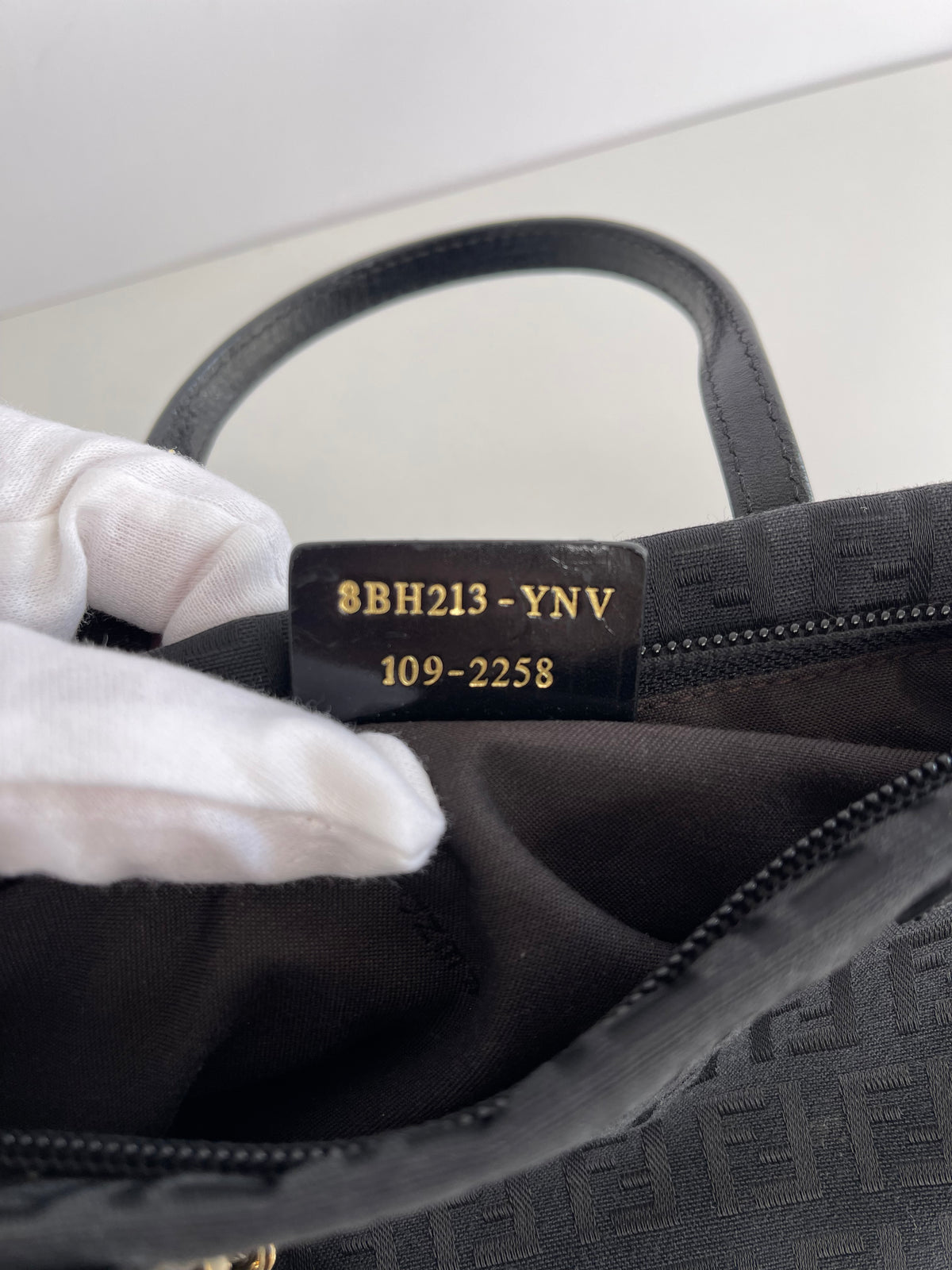 Fendi Superstar Black Zucchino Canvas Mini Tote Bag