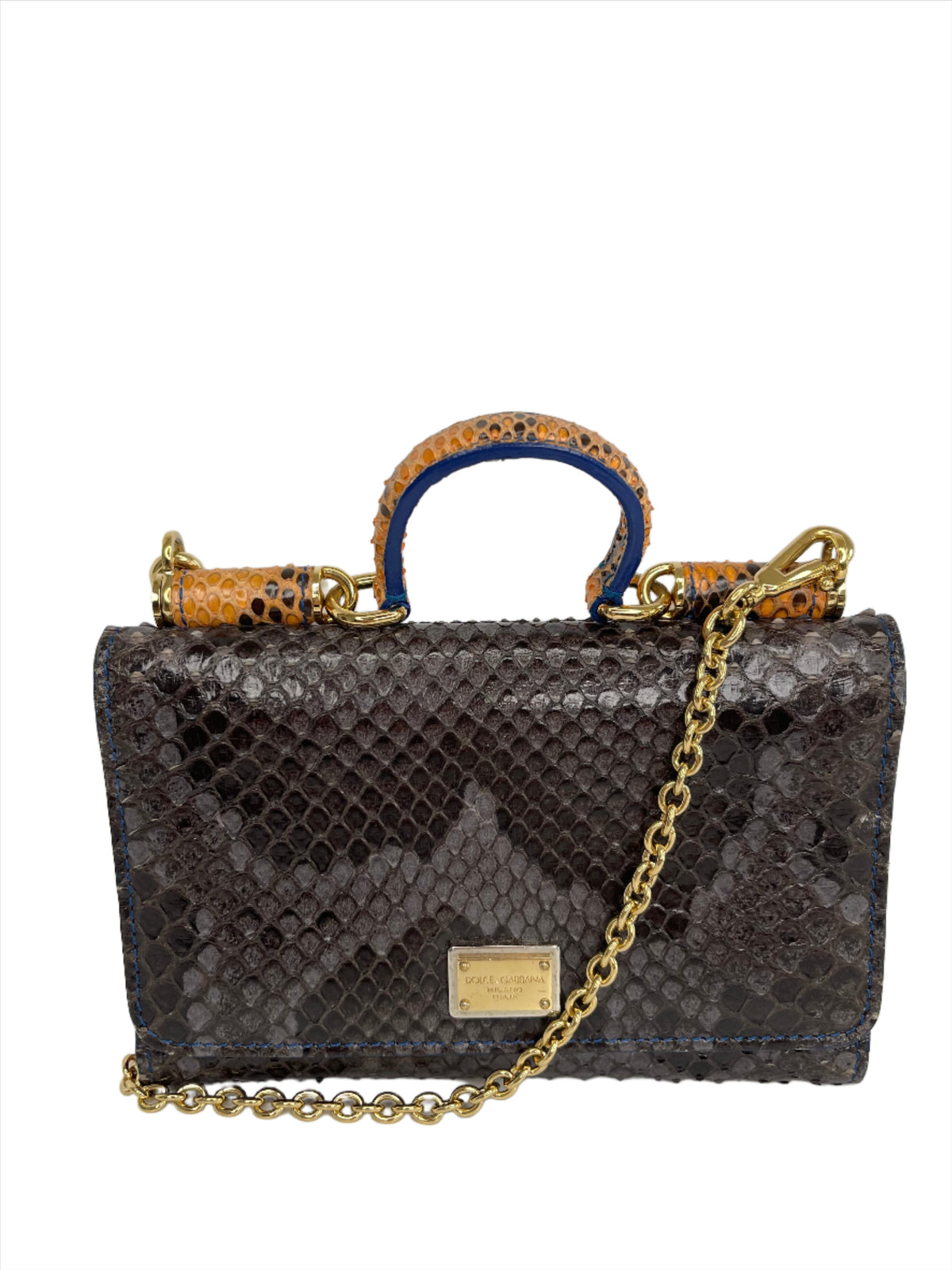 Dolce & Gabbana Sicily Von Bag Multicolor Python