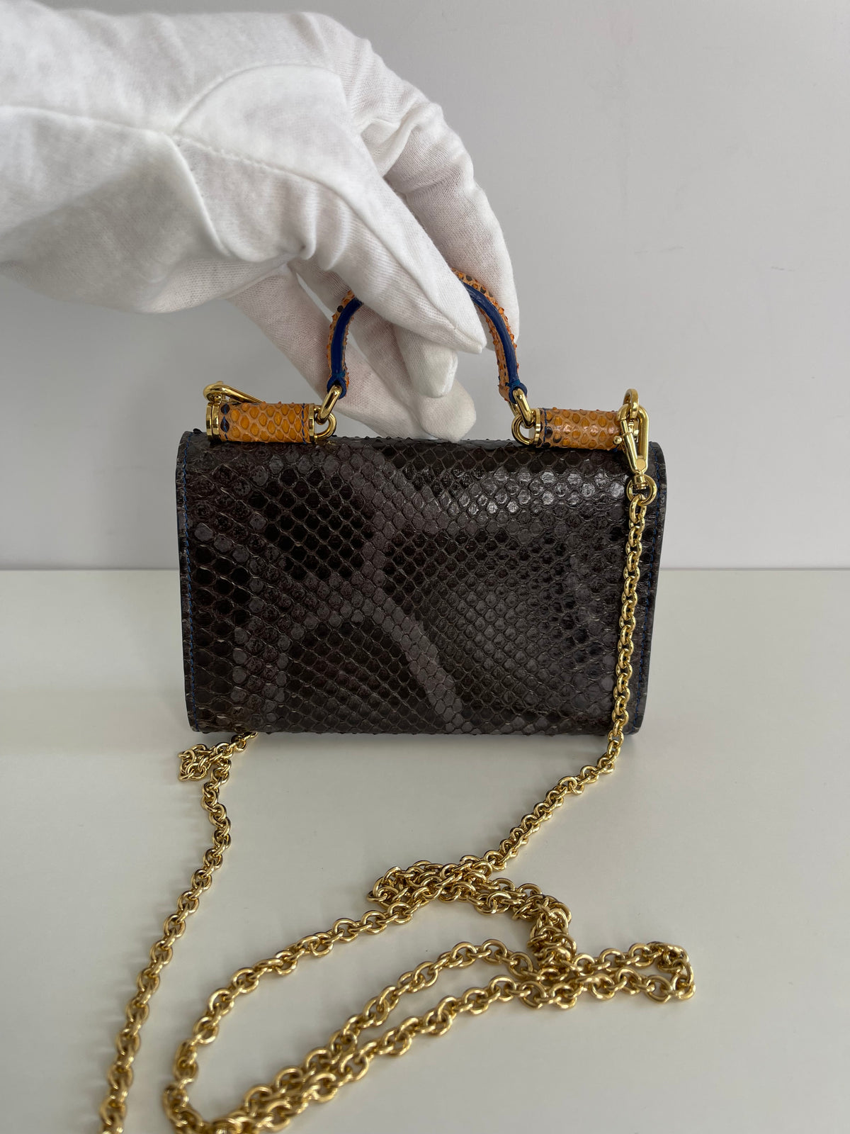 Dolce & Gabbana Sicily Von Bag Multicolor Python
