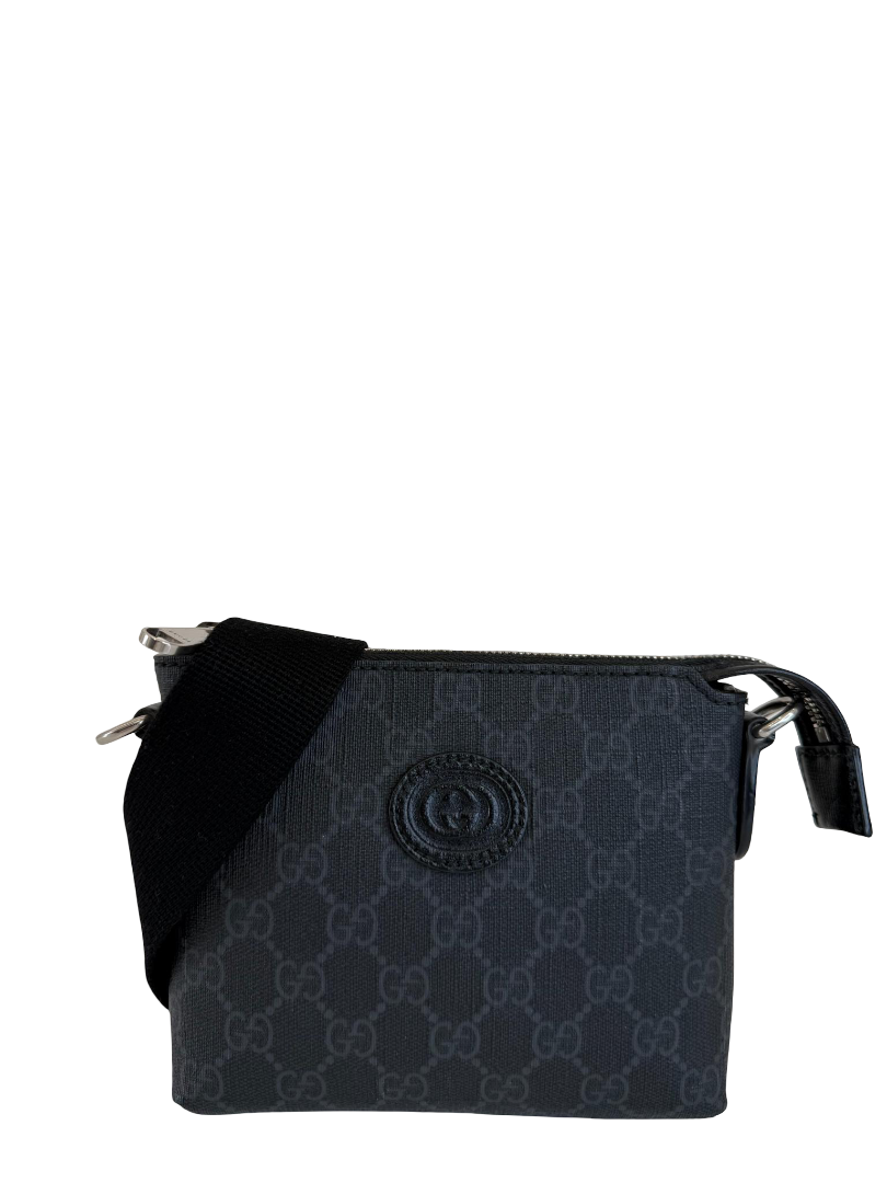 Gucci Men’s GG Supreme Canvas Interlocking G Messenger Bag