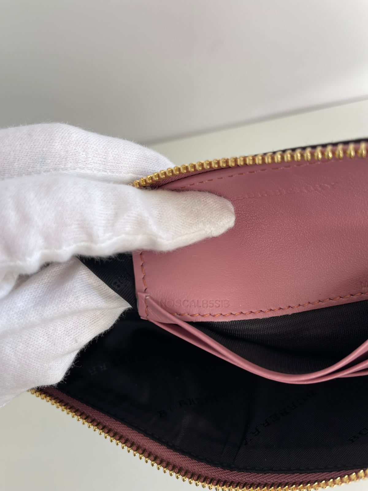 Burberry Haymarket Check Two Tone Leather Crossbody Bag