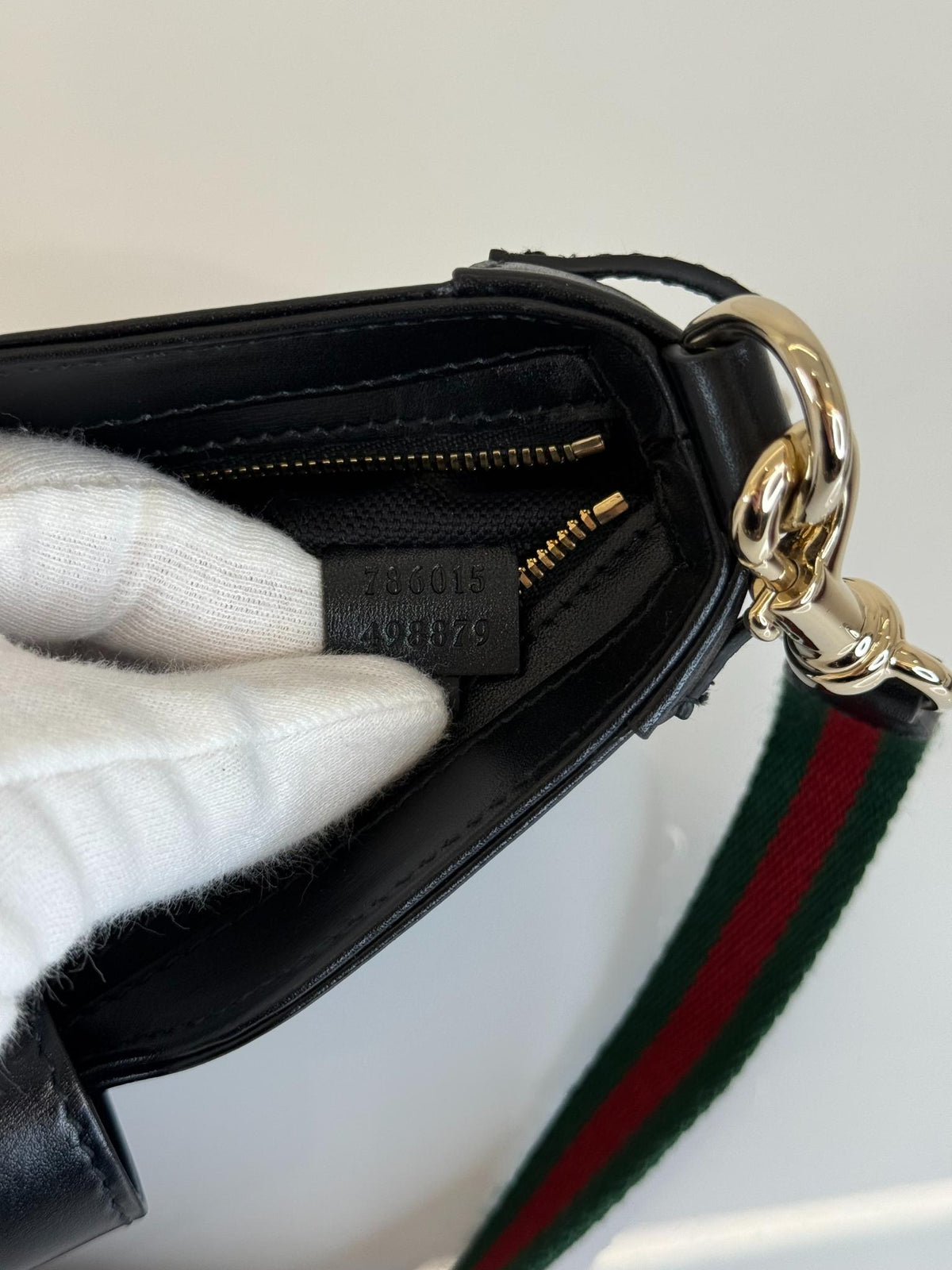 Gucci Moon Side Mini Leather Shoulder Bag Black