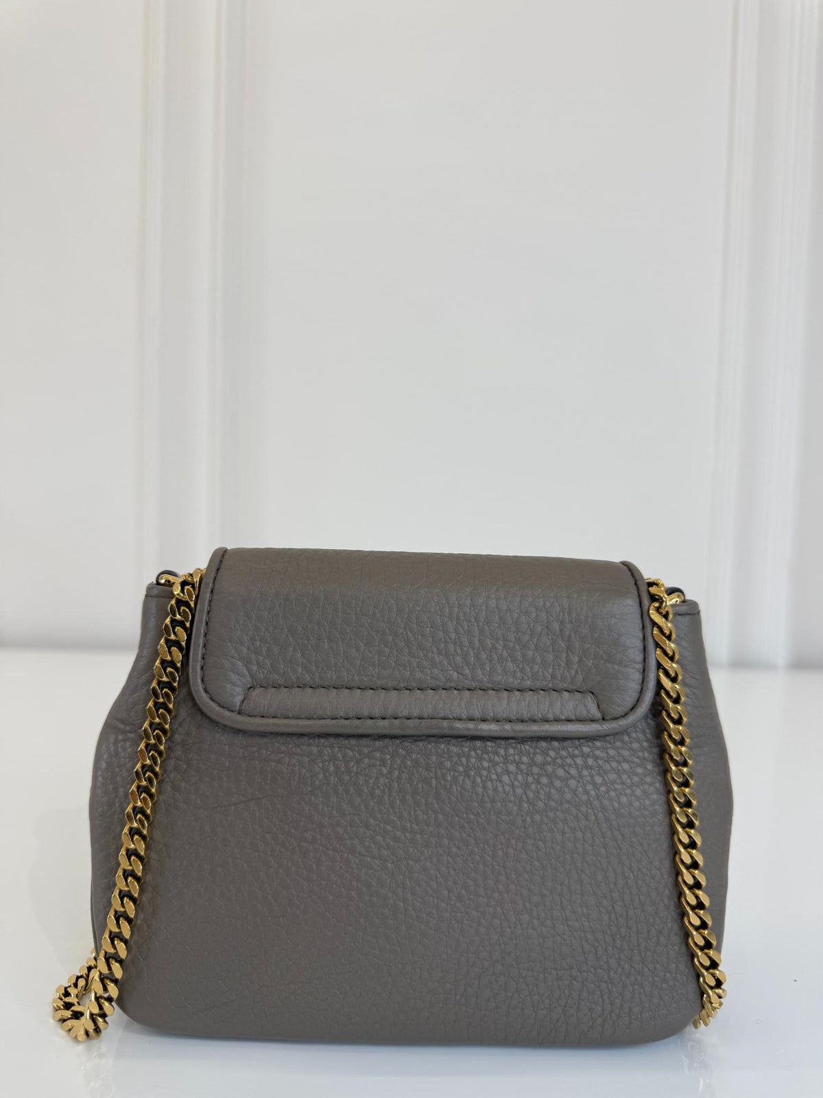 Gucci 1973 Taupe Cellarus Mini Chain Crossbody Bag