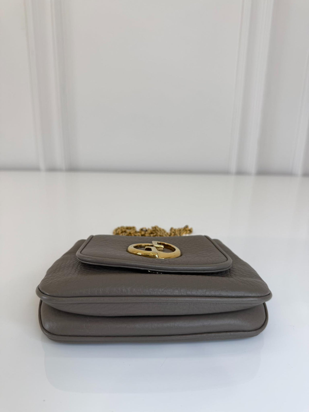 Gucci 1973 Taupe Cellarus Mini Chain Crossbody Bag
