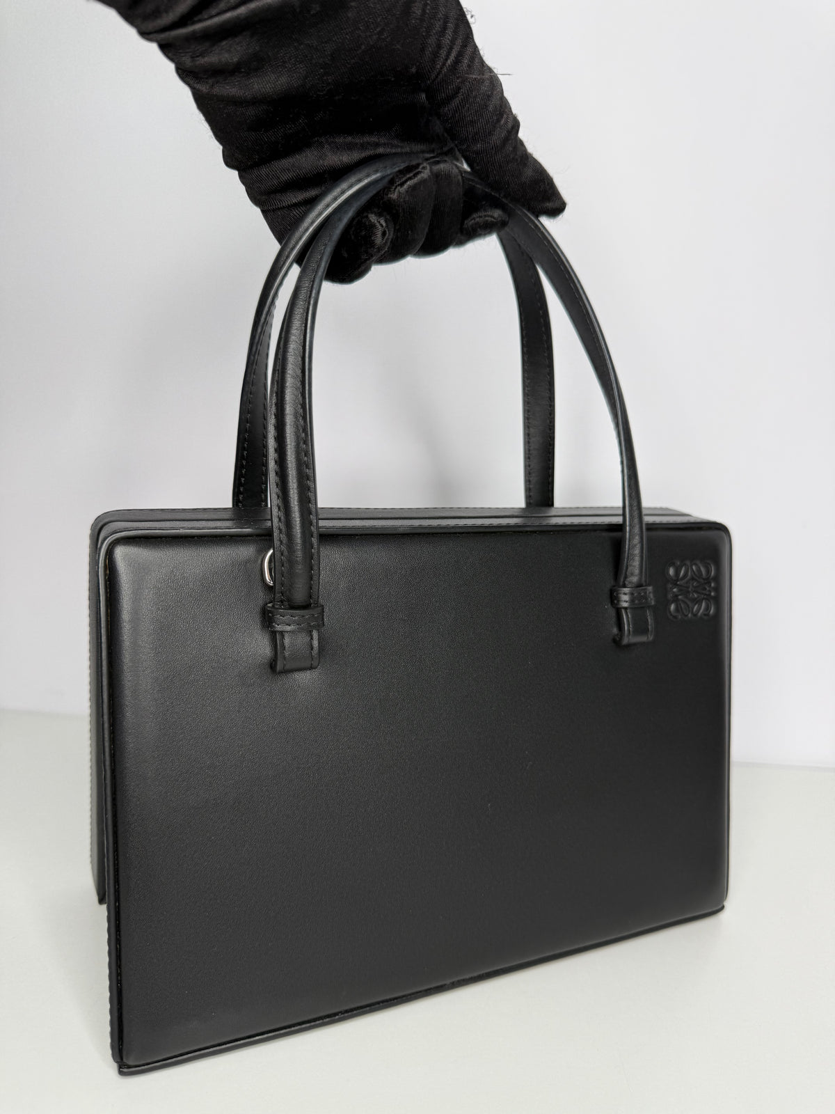 Loewe Black Calfskin Small Postal Bag