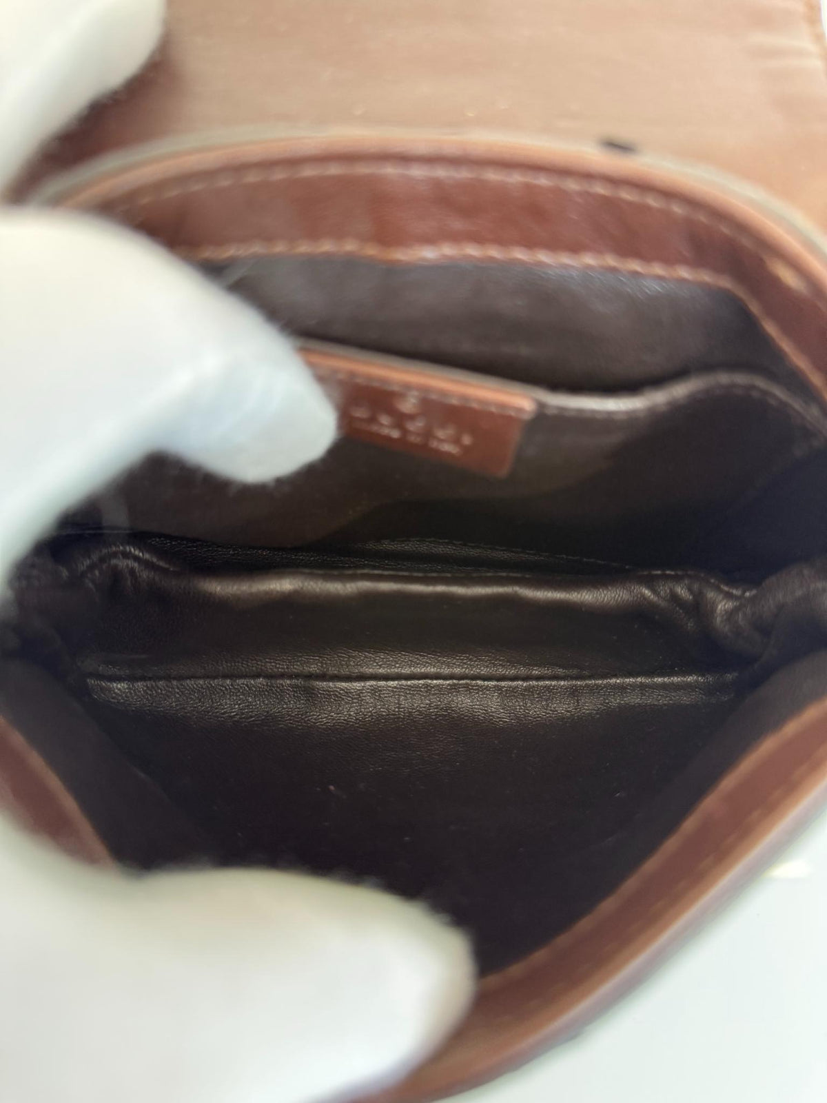 Gucci Brown Python 1973 Mini Chain Crossbody Bag