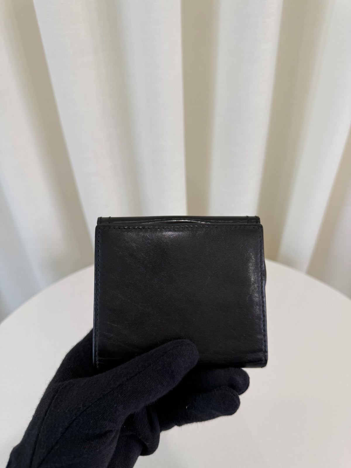 Christian Dior Black Saddle Compact Wallet