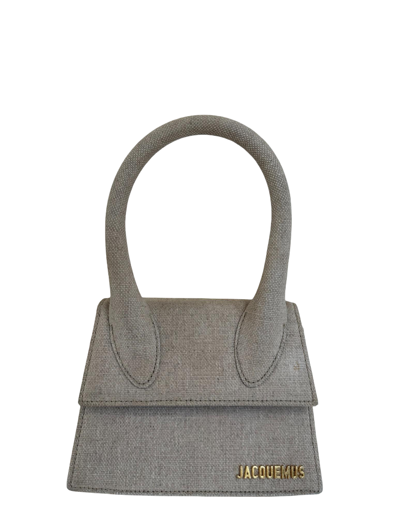 Jacquemus Le Chiquito Moyen Beige Linen Handbag