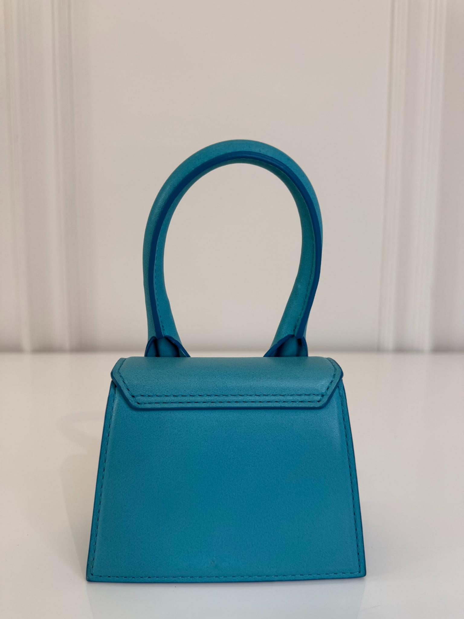 Jacquemus Le Chiquito Mini Turquoise Leather Bag