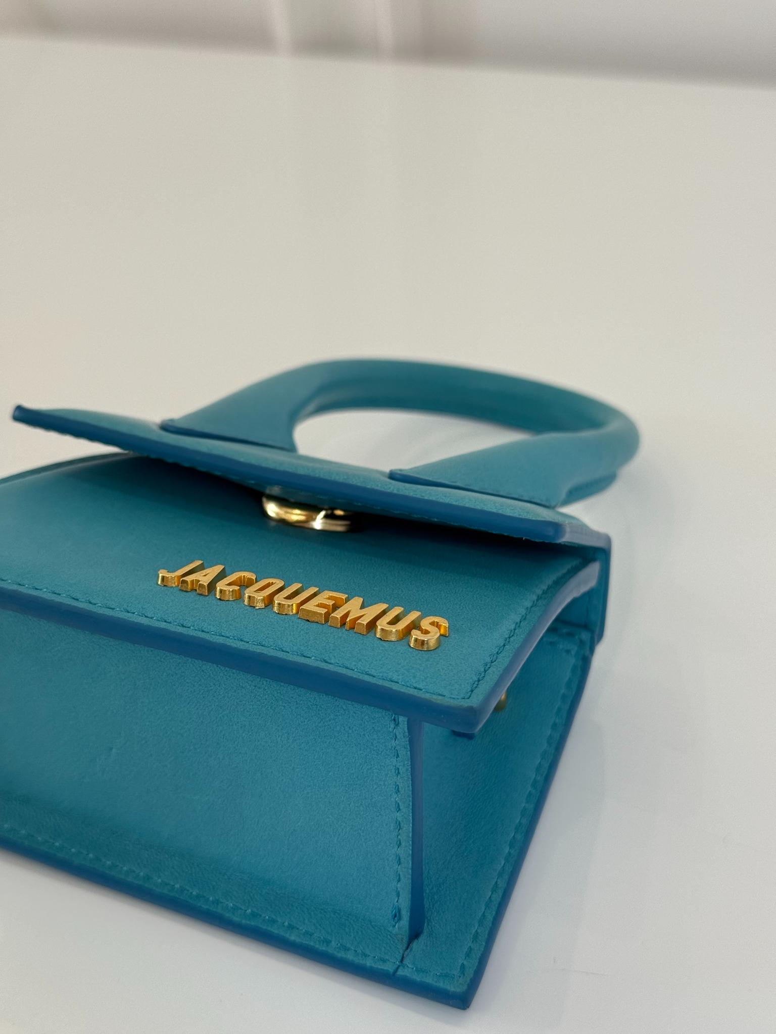 Jacquemus Le Chiquito Mini Turquoise Leather Bag