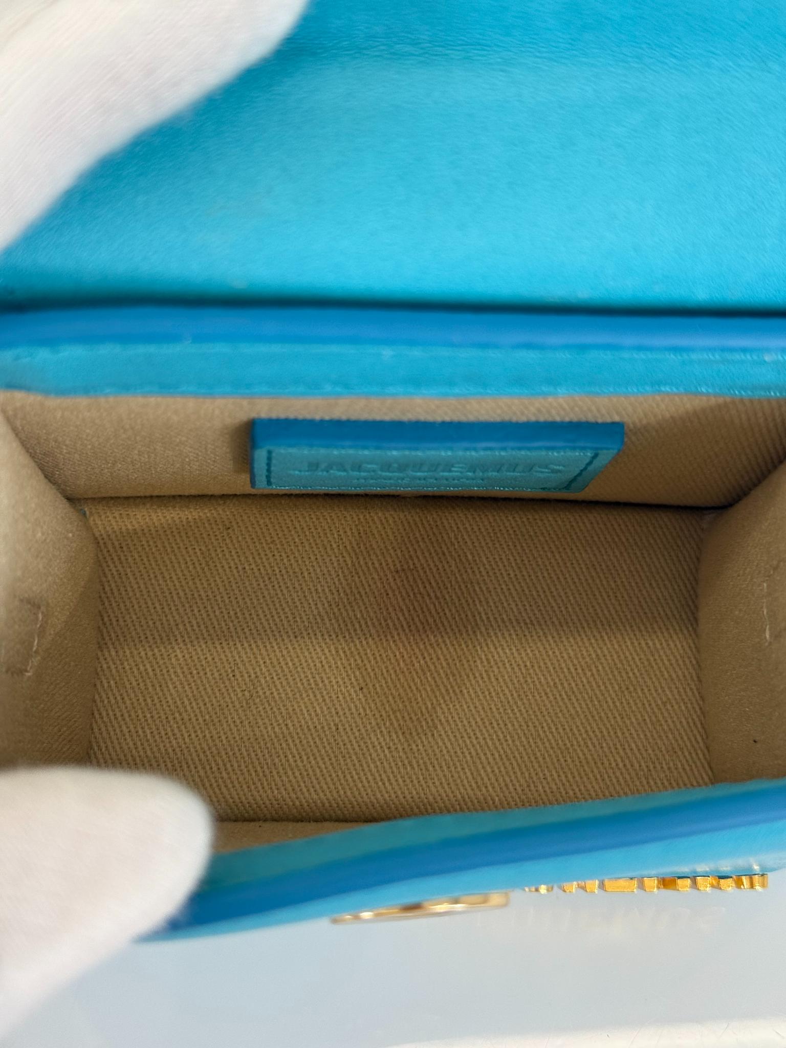 Jacquemus Le Chiquito Mini Turquoise Leather Bag