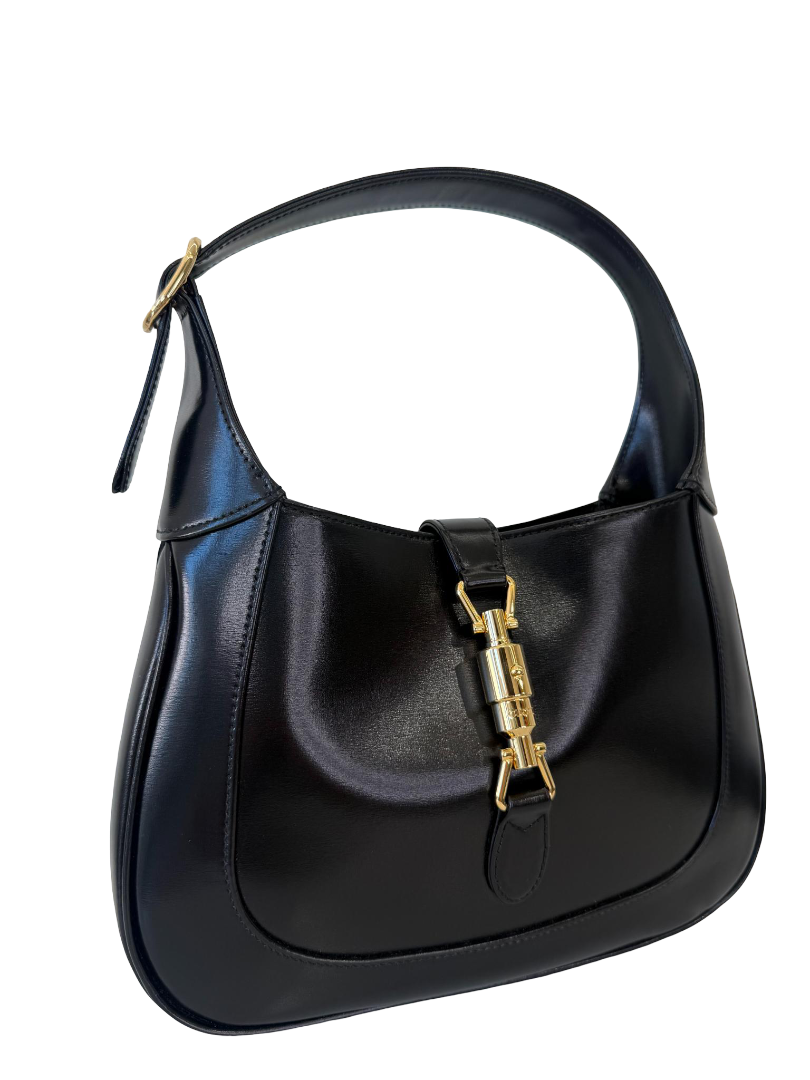 Gucci Jackie 1961 Black Smooth Leather Small Shoulder Bag