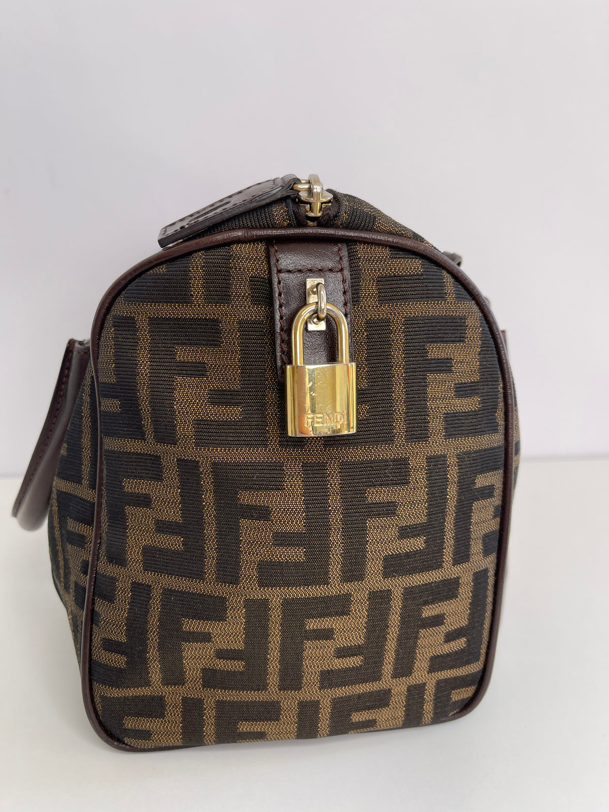 Fendi Jacquard FF Zucca Boston Bag
