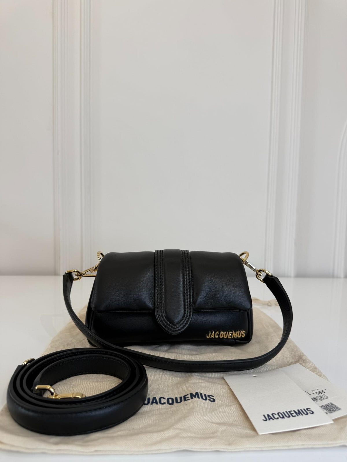 Jacquemus Le Petit Bambimou Black Padded Leather Shoulder Bag