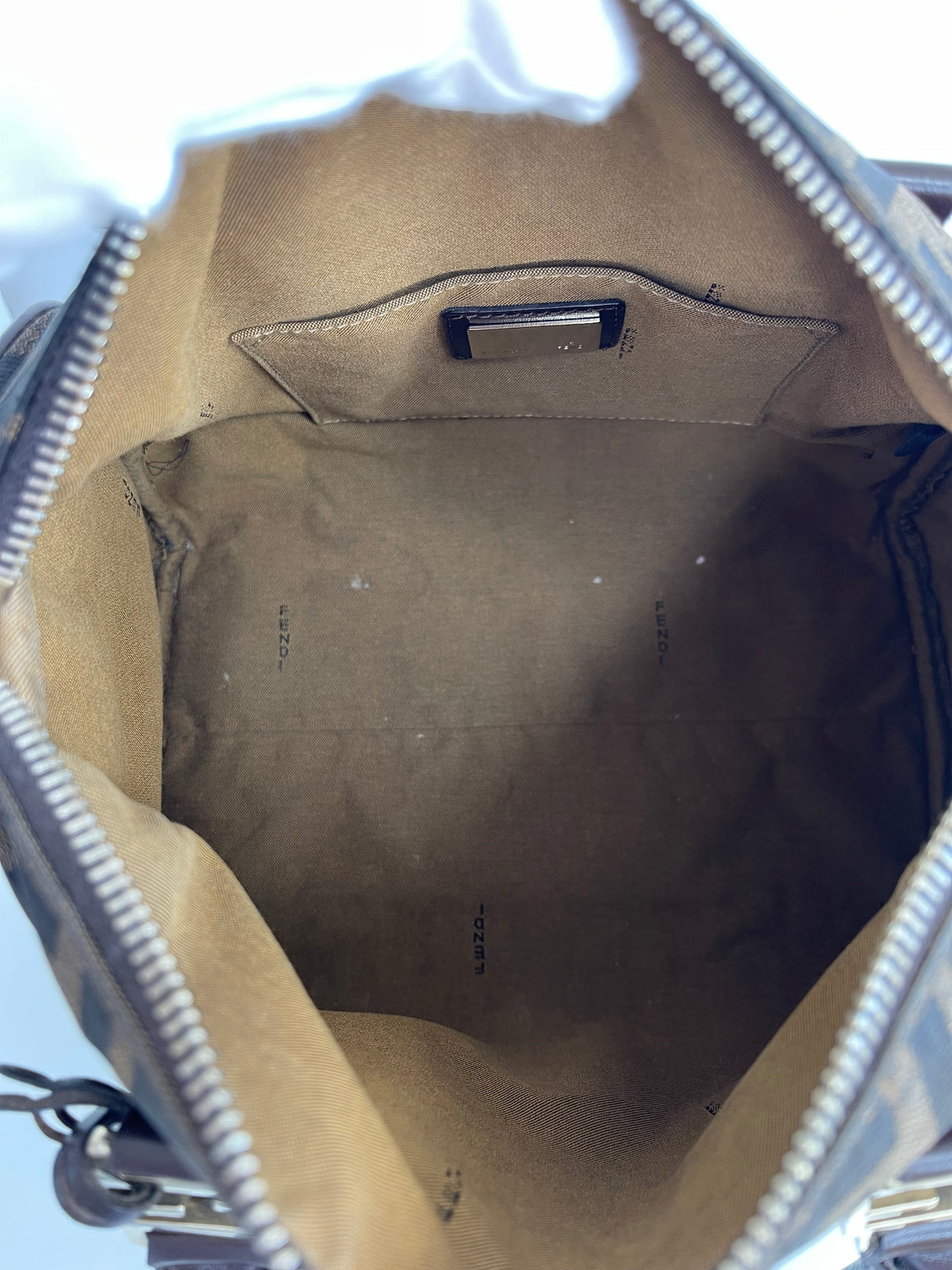 Fendi Jacquard FF Zucca Boston Bag