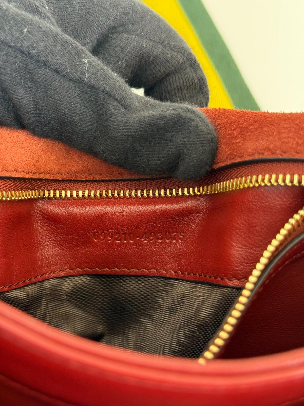 Gucci Red Suede Blondie Flap Crossbody Bag