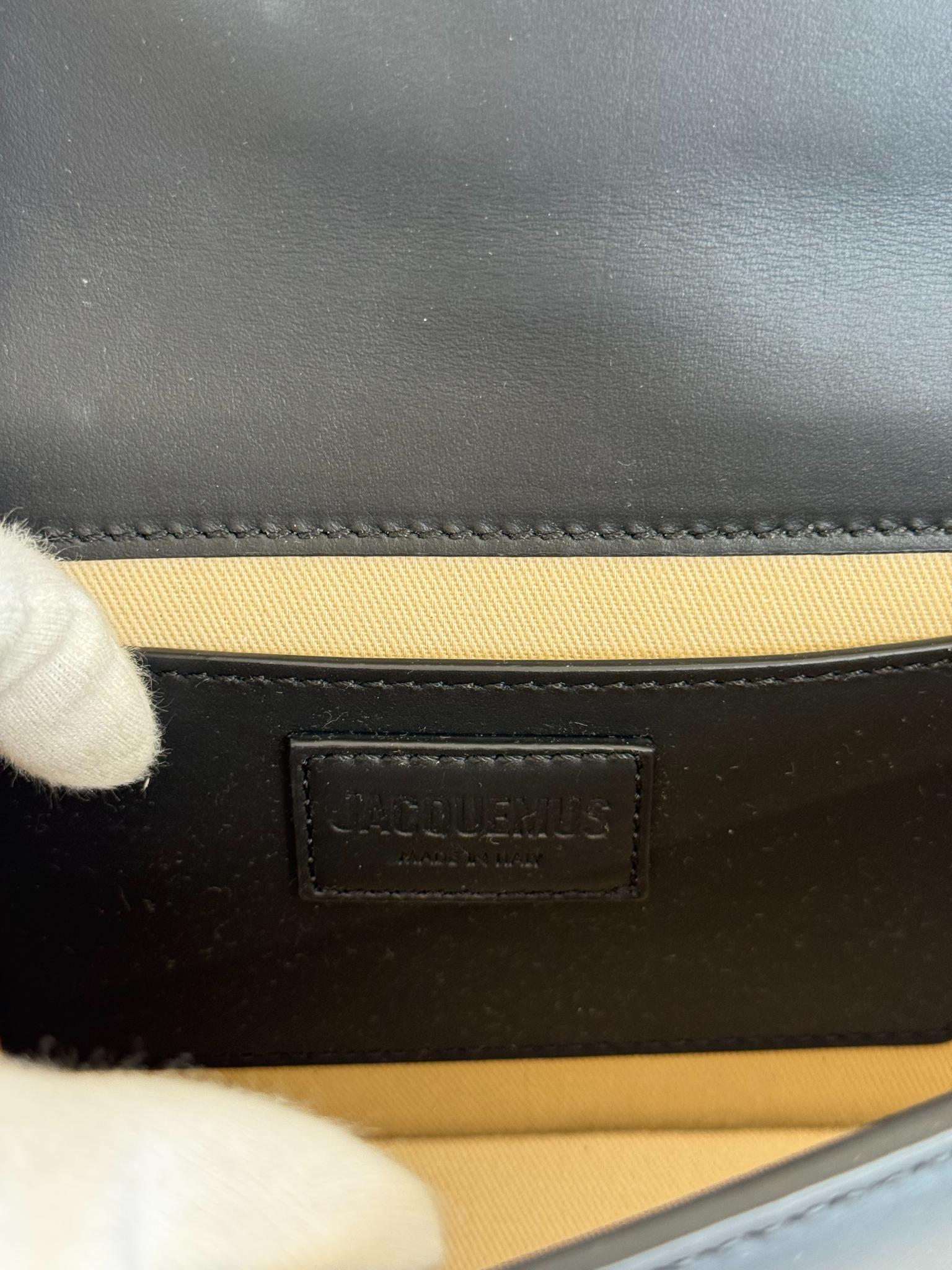 Jacquemus Le Bambino Long Black Leather Shoulder Bag