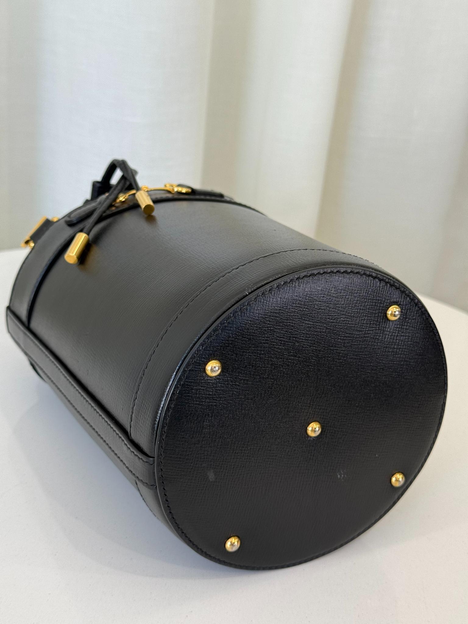 Gucci 1955 Horsebit Black Leather Bucket Bag