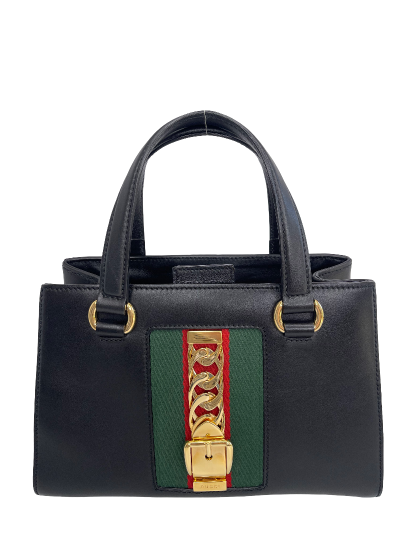 Gucci Black Sylvie Web Satchel