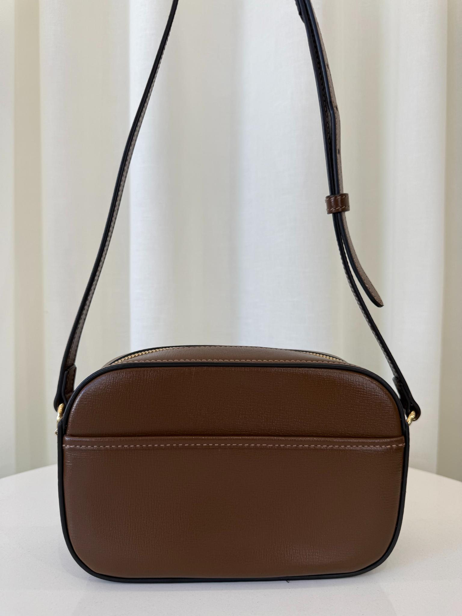 Gucci 1955 Horsebit Small Brown Leather Crossbody Bag