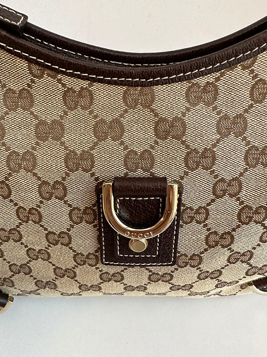 Gucci Abbey D Ring Monogram Hobo Bag