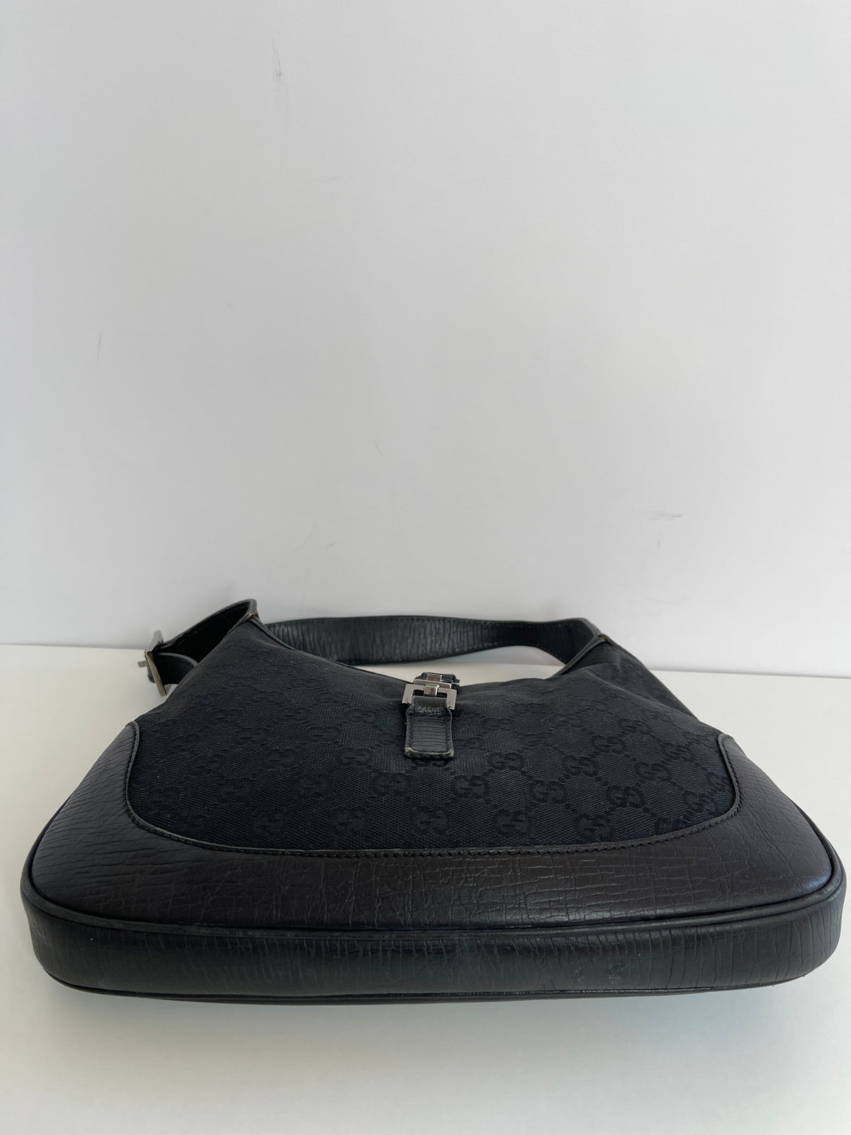 Gucci Jackie Black GG Canvas Bag