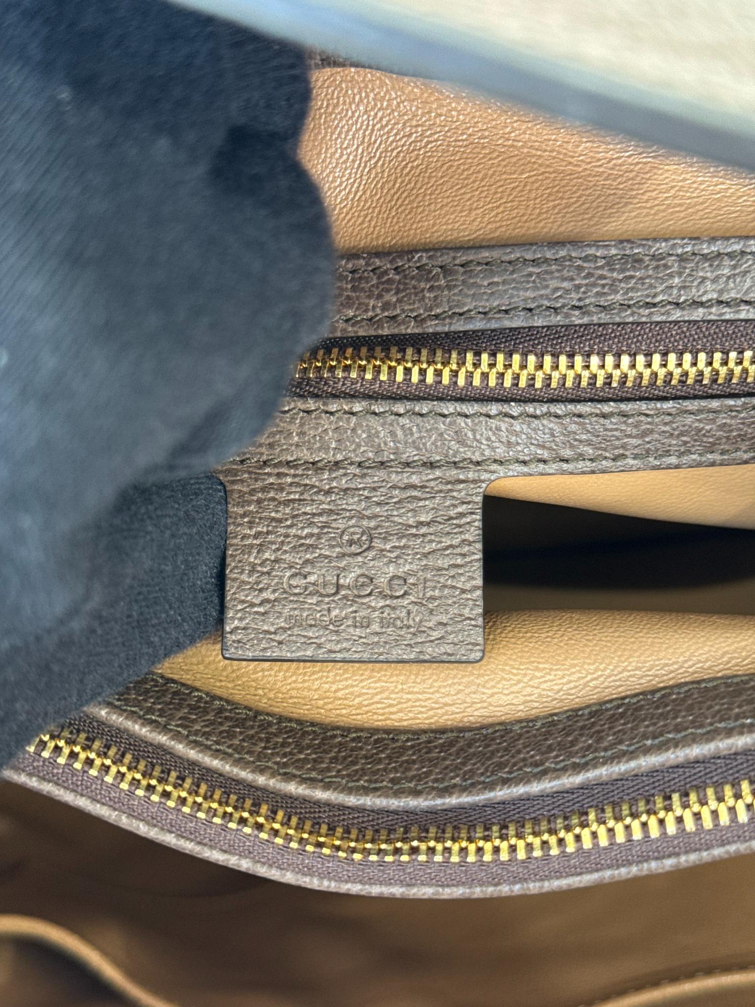 Gucci Beige/Ebony GG Jumbo Canvas/Leather Large Diana Tote Bag