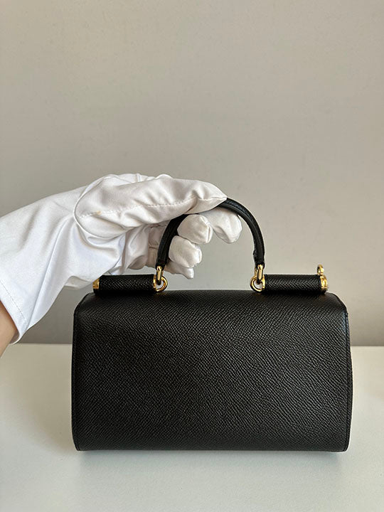 Dolce & Gabbana Black Mini Sicily Crossbody Bag