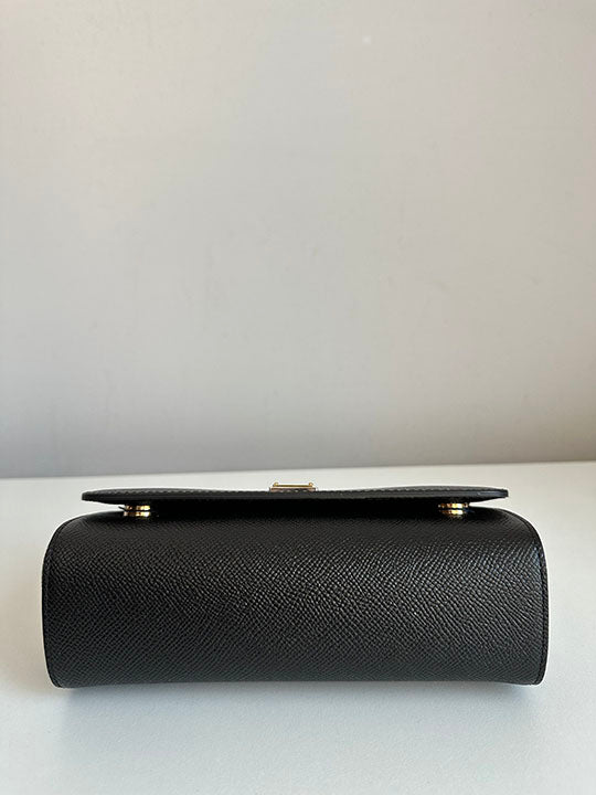Dolce & Gabbana Black Mini Sicily Crossbody Bag