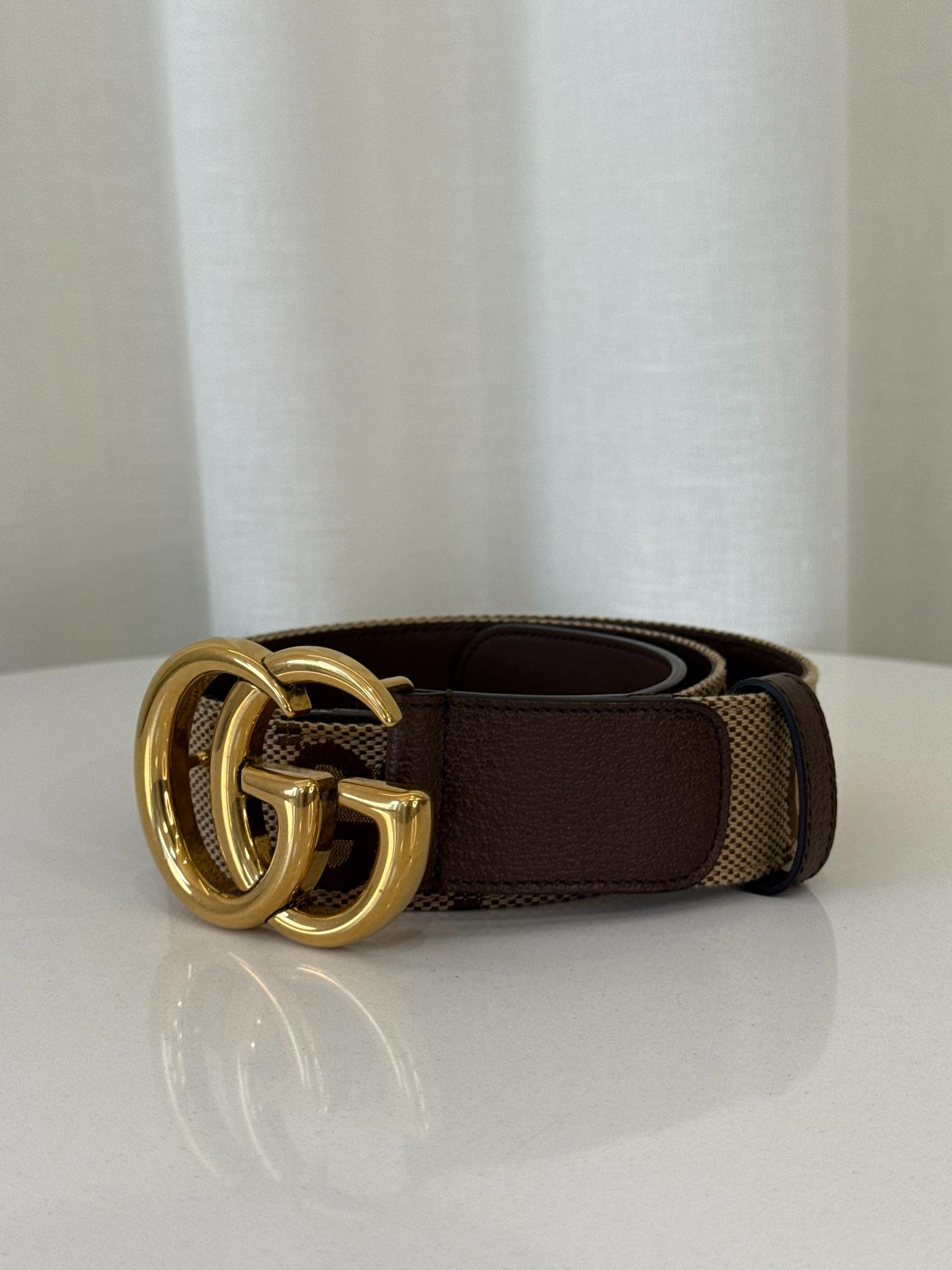 Gucci Jumbo GG Canvas GG Marmont Belt