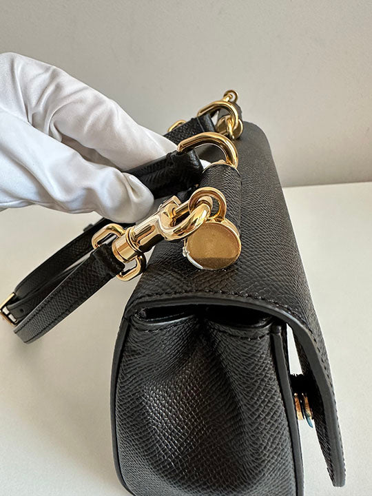 Dolce & Gabbana Black Mini Sicily Crossbody Bag