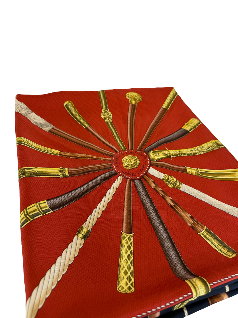 Hermès Cannes et Pommeaux Silk Scarf