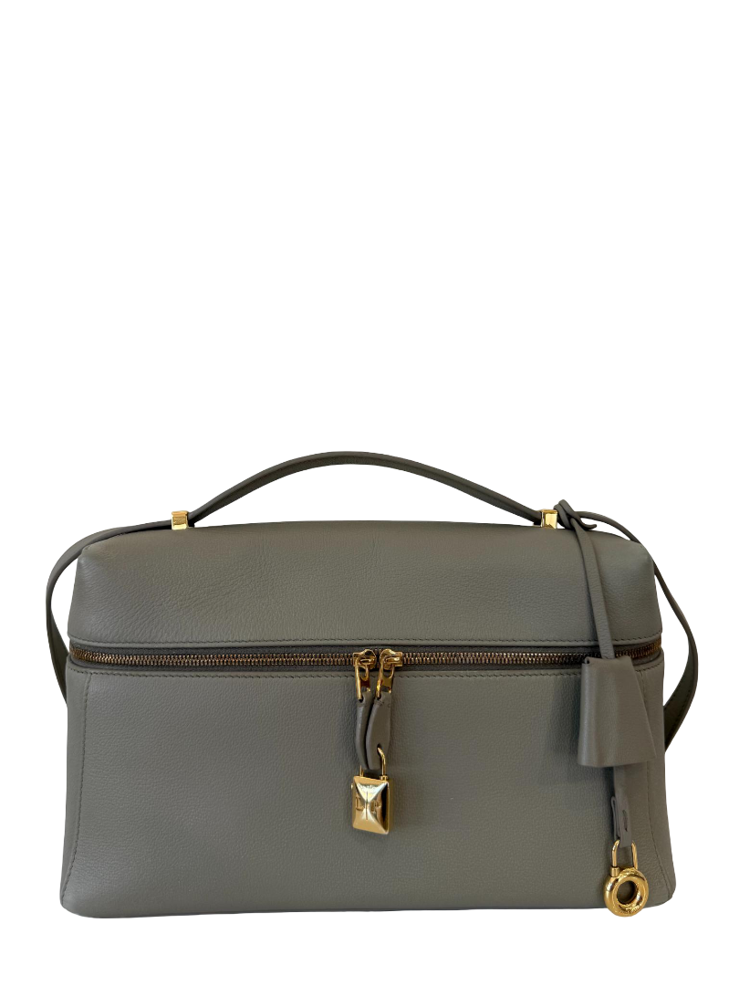 Loro Piana Extra Bag L27 Sage Green Calfskin Leather