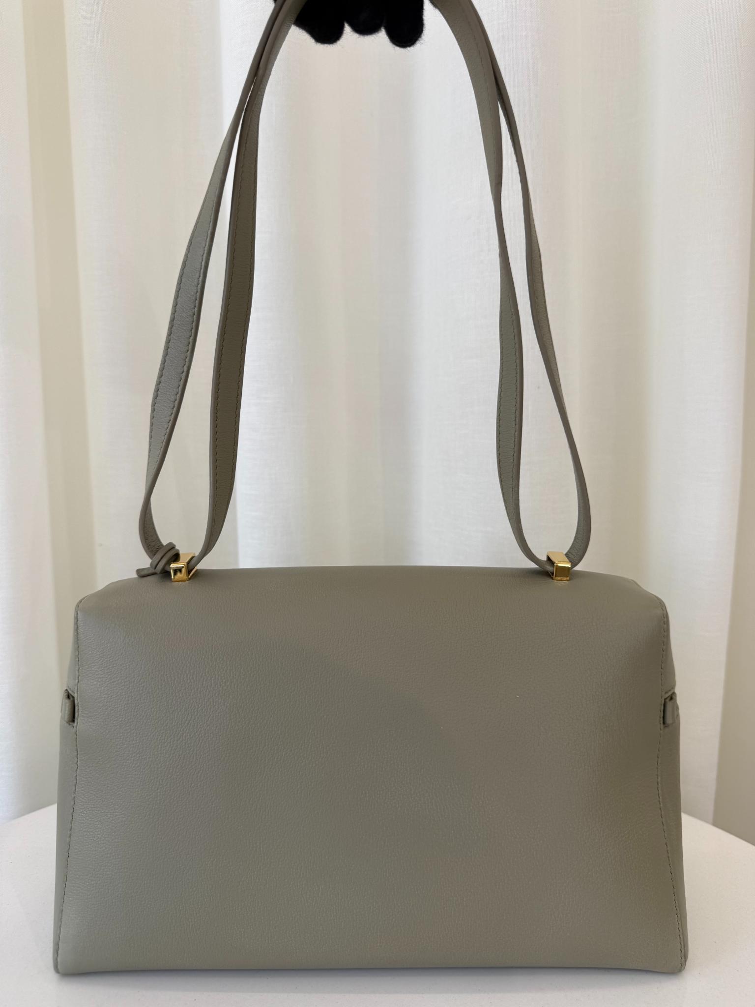 Loro Piana Extra Bag L27 Sage Green Calfskin Leather