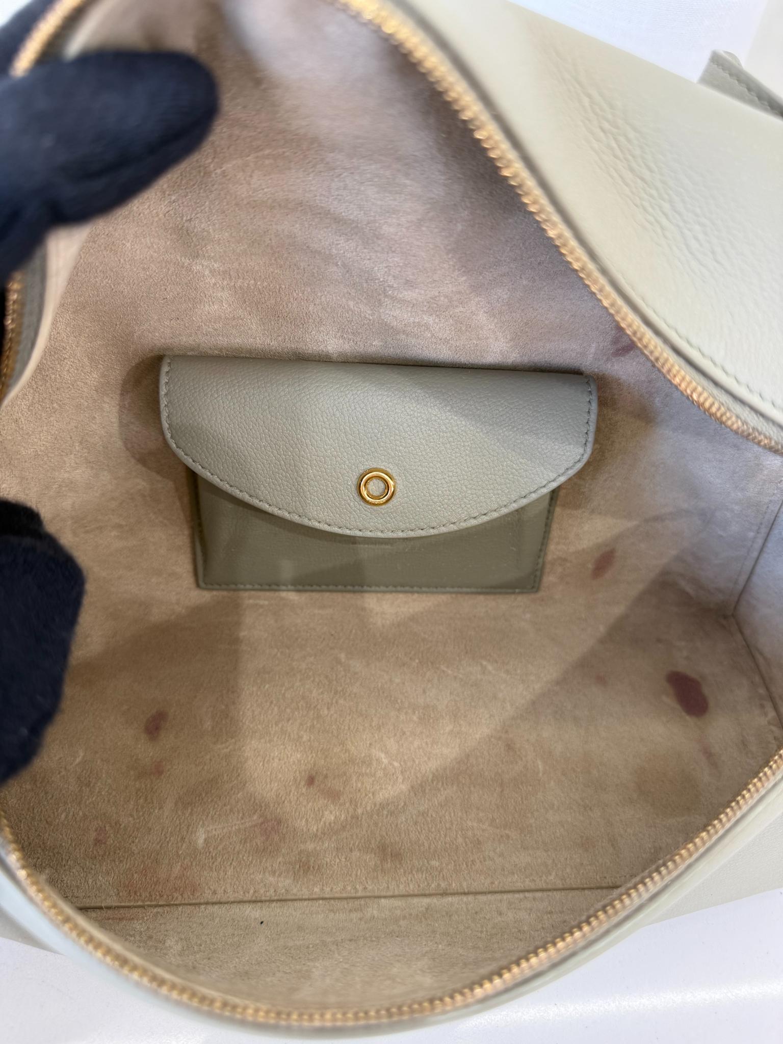 Loro Piana Extra Bag L27 Sage Green Calfskin Leather