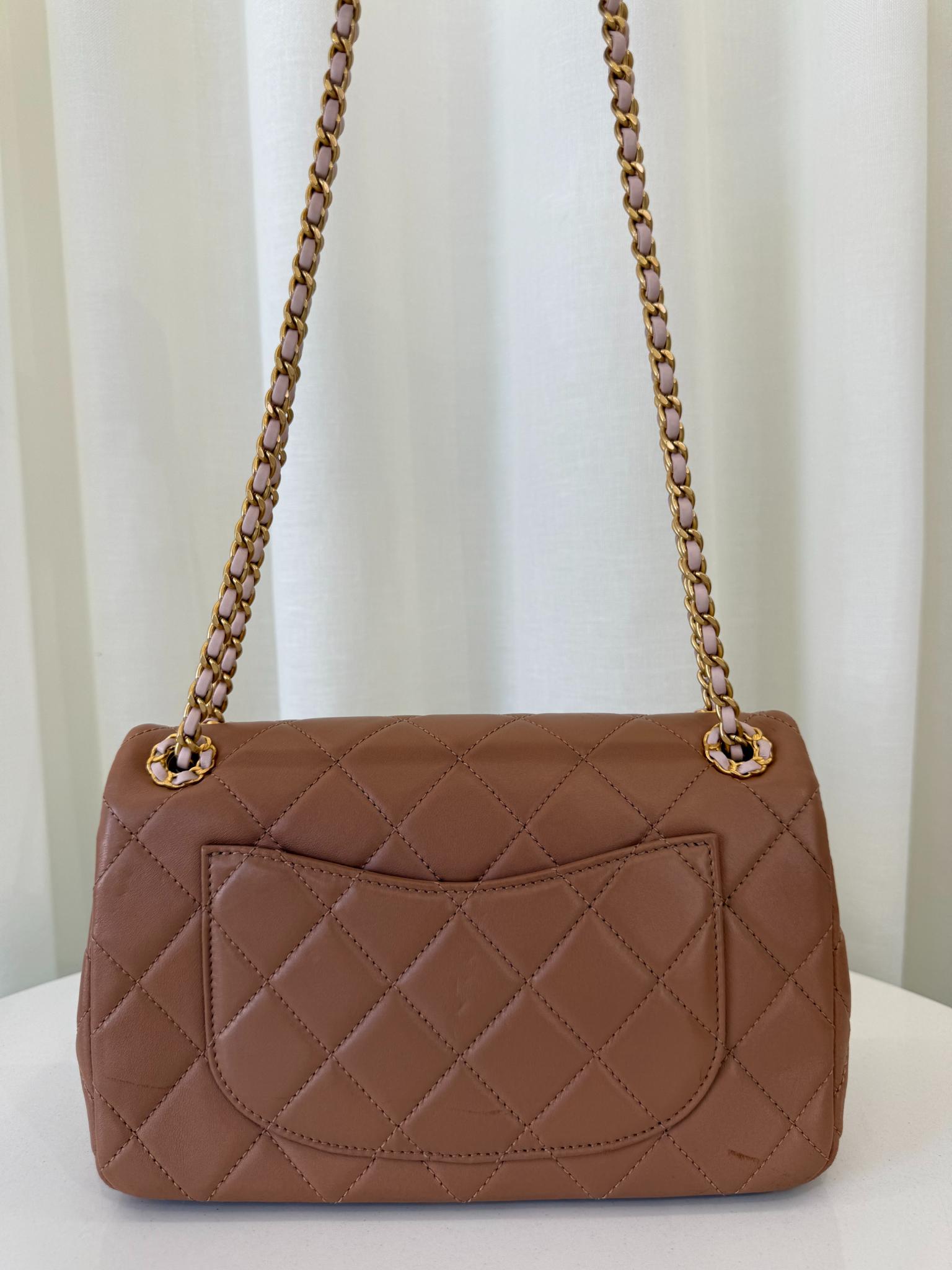 Chanel Coco Mark Lambskin Leather Shoulder Flap Bag