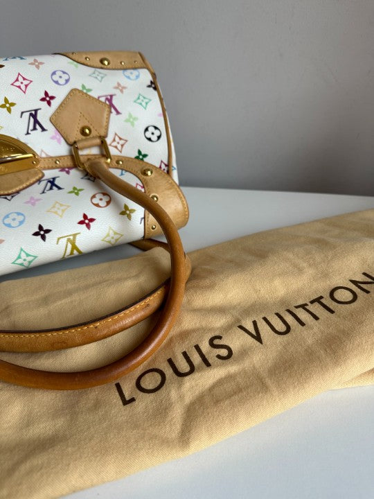 Louis Vuitton White Monogram Multicolore Canvas Beverly GM Bag