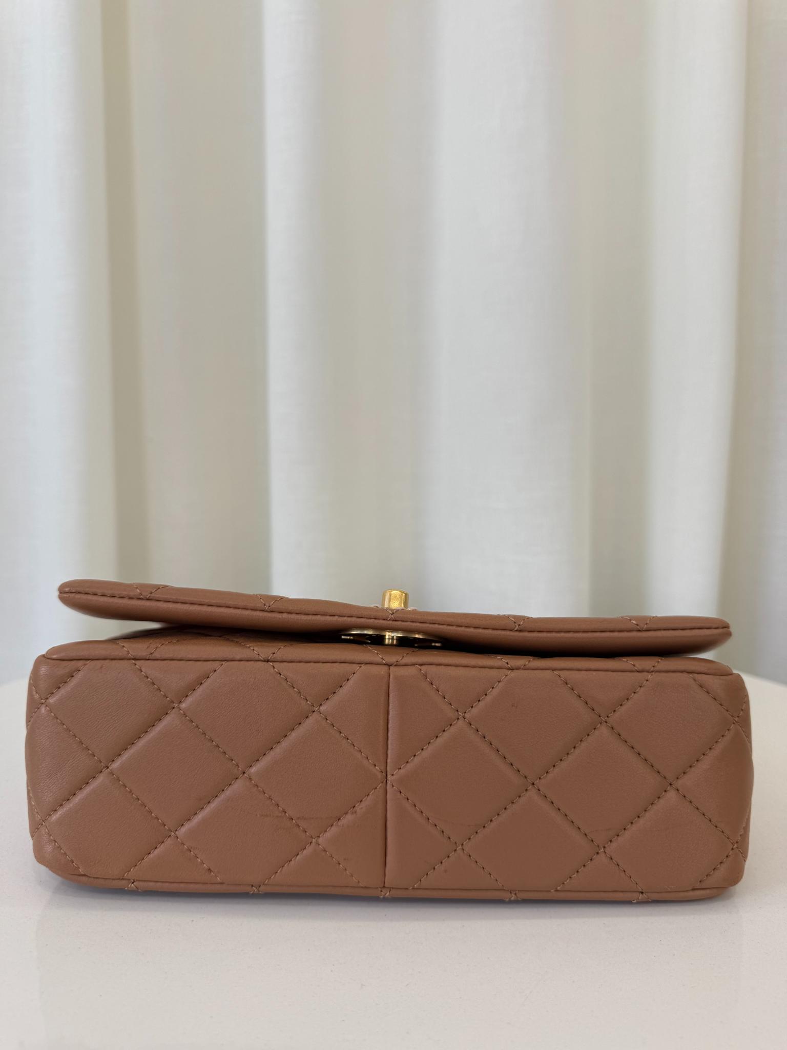Chanel Coco Mark Lambskin Leather Shoulder Flap Bag