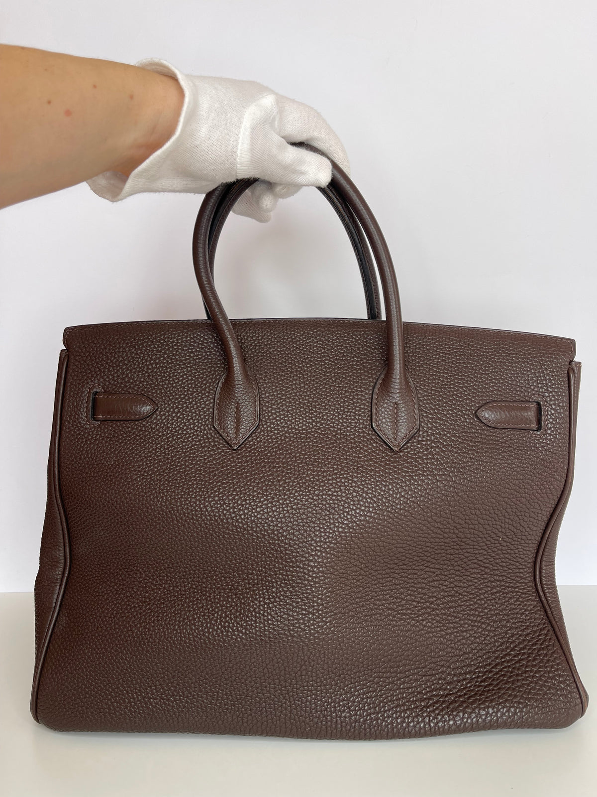 Hermès Birkin 35 Chocolate Clemence Palladium Hardware