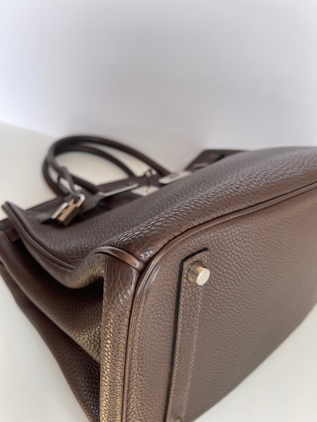 Hermès Birkin 35 Chocolate Clemence Palladium Hardware