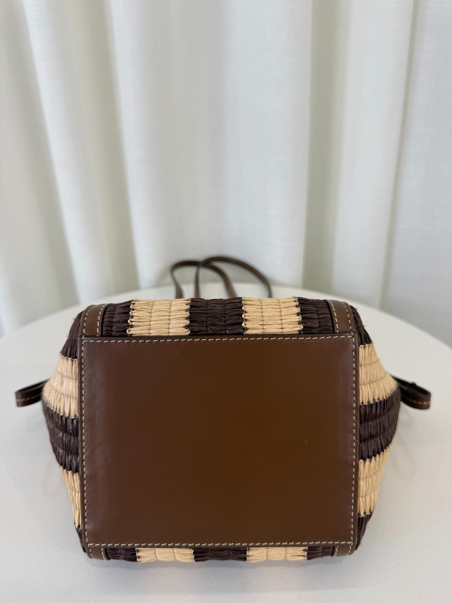 Fendi Origami Mini Raffia Shoulder Bag