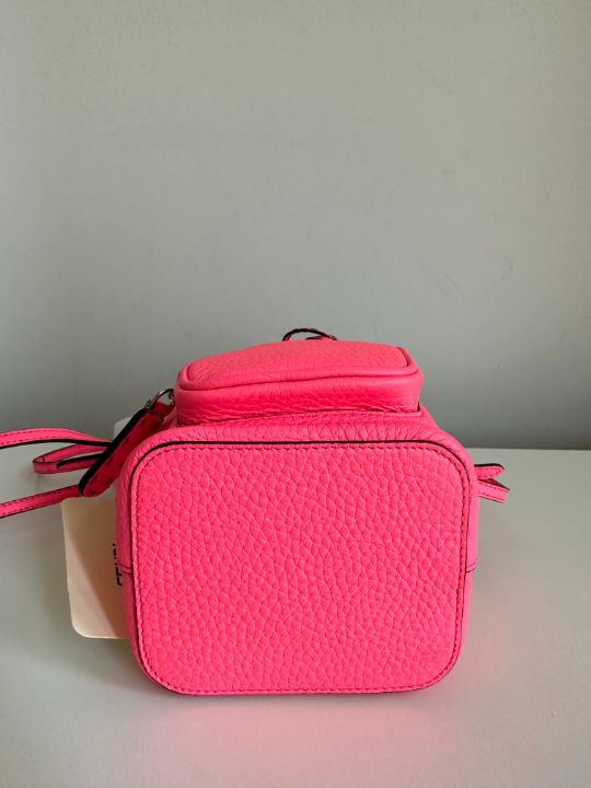 Fendi Mini Mon Tresor Leather Bucket Bag Pink