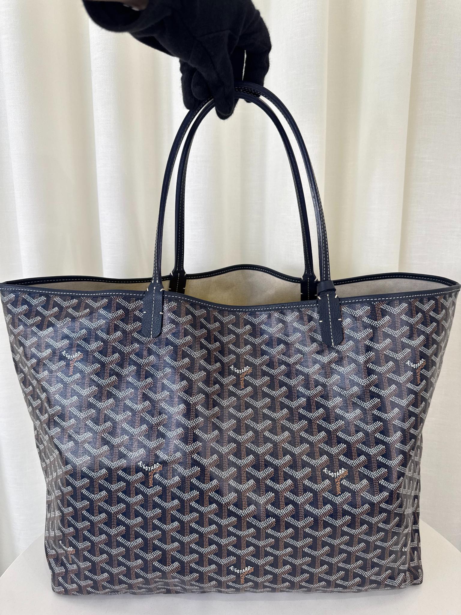 Goyard Saint Louis GM Limited Edition Blue Heart Ribbon Design