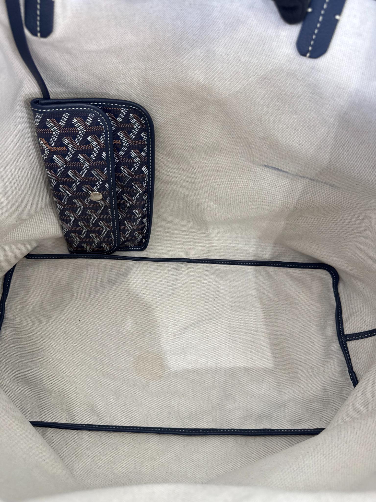 Goyard Saint Louis GM Limited Edition Blue Heart Ribbon Design