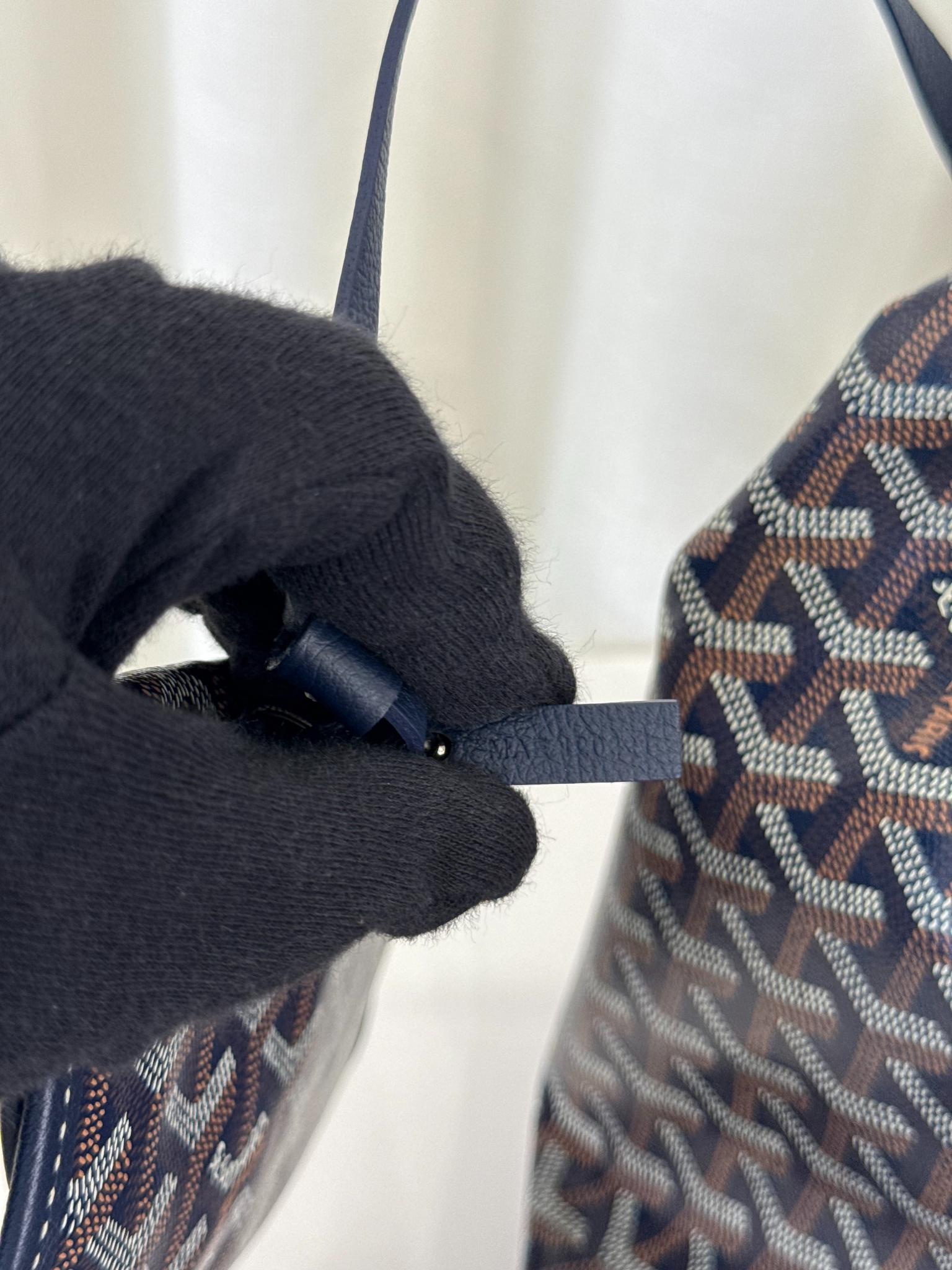Goyard Saint Louis GM Limited Edition Blue Heart Ribbon Design