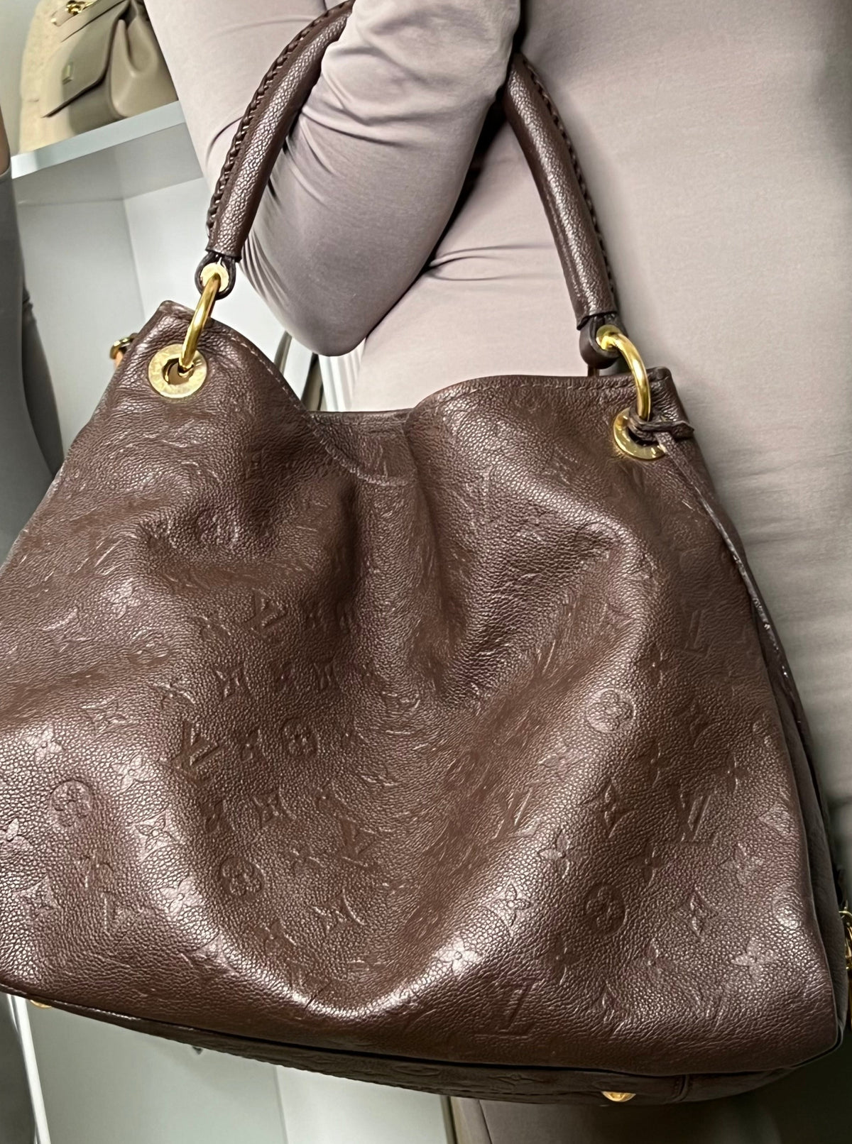 Louis Vuitton Artsy MM Brown Monogram Empreinte Hobo